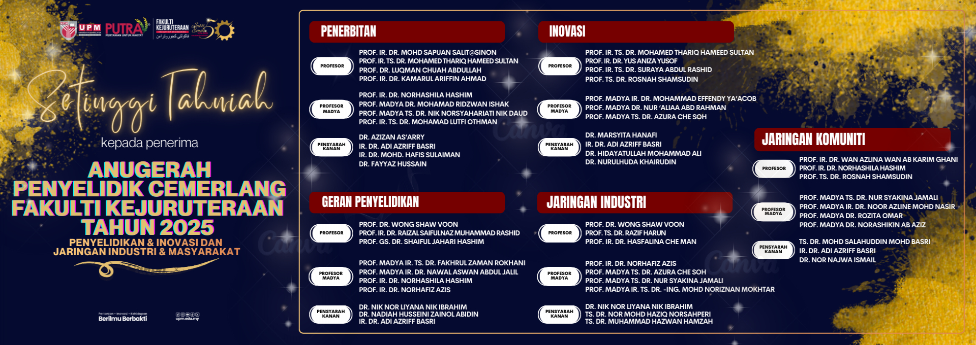 Faculty of Engineering Outstanding Researcher Award 2025